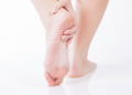 Female foot heel pain, Woman's problem concept