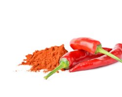 Chilischoten und Chilipulver
