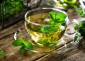 Frisch aufgebrühter Pfefferminzee ist aufgrund der enthaltenen ätherischen Öle ein bewährtes Hausmittel bei Magenproblemen und Übelkeit. (Bild: karepa/fotolia.com)