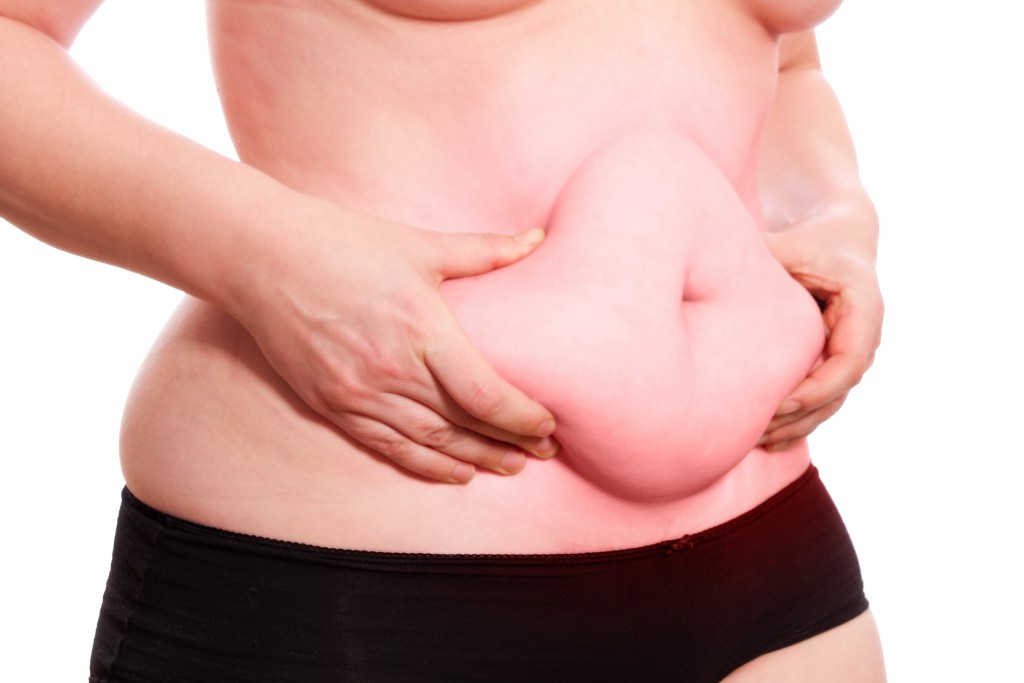 Nicht frau dicker schwanger bauch Flacher Bauch