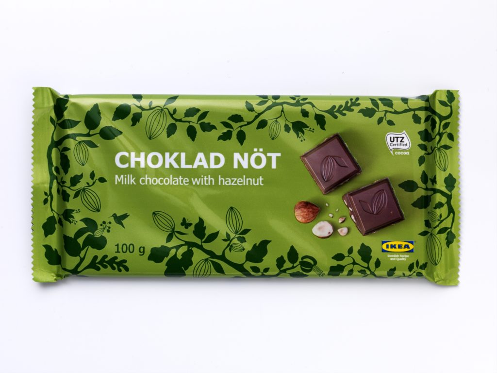 IKEA dehnt Rückruf zu Schokolade aus: Sechs weitere Produkte sind für Personen mit Haselnuss- und/oder Mandelallergie oder entsprechender Unverträglichkeit nicht geeignet. CHOKLADNÖT. Quellenangabe: "obs/IKEA Deutschland GmbH & Co. KG/Inter IKEA Systems B.V. 2016"