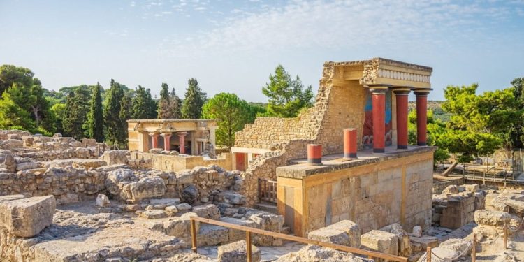 Ruinen des Palasts von Knossos auf Kreta.