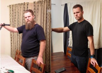 Ein 33-jähriger US-Amerikaner entschloss sich nach jahrelangem trinken, dem Alkohol abzuschwören. Ein Jahr später hatte er 24 Kilo abgenommen. Wie gut ihm das tat, ist auf dem Foto zu sehen, das er auf der Webseite "Reddit" postete. (Bild: reddit.com)