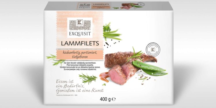 verpackte Lammfilets des Handelsunternehmens Kaufland