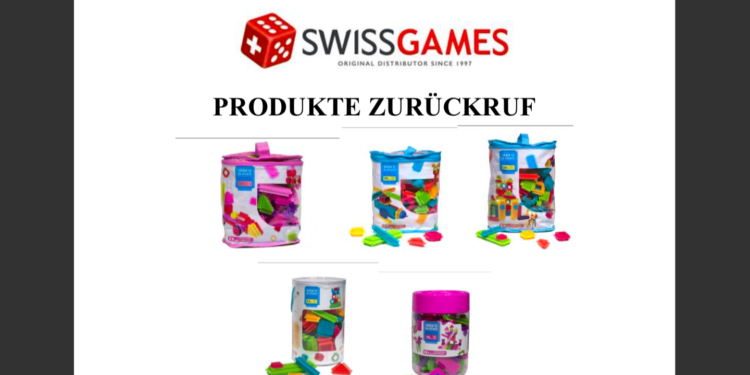 Verschiedene Spielzeuge des Herstellers Swissgames