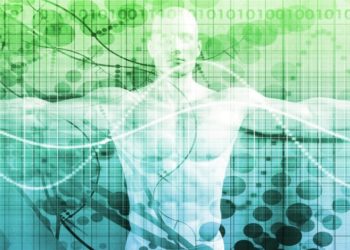 Kunstdarstellung eines Körpers mit ausgebreiteten Armen