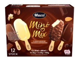 Schokoaldeneis der Marke Mucci in 3 Sorten