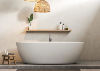 Seitenansicht einer Badewanne
