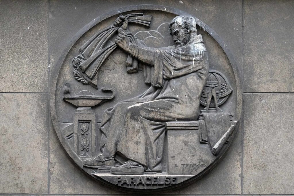 Steinrelief mit Paracelsus 