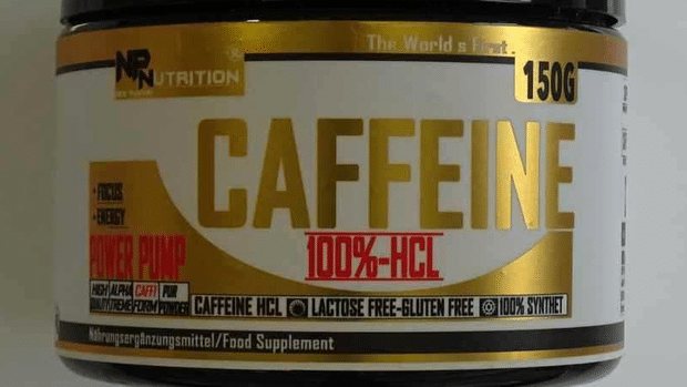 Koffein-Pulver „Caffeine 100%-HCL“ des Kölner Händlers „New Pharma Nutrition“
