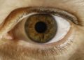 Ein Auge in Großaufnahme.