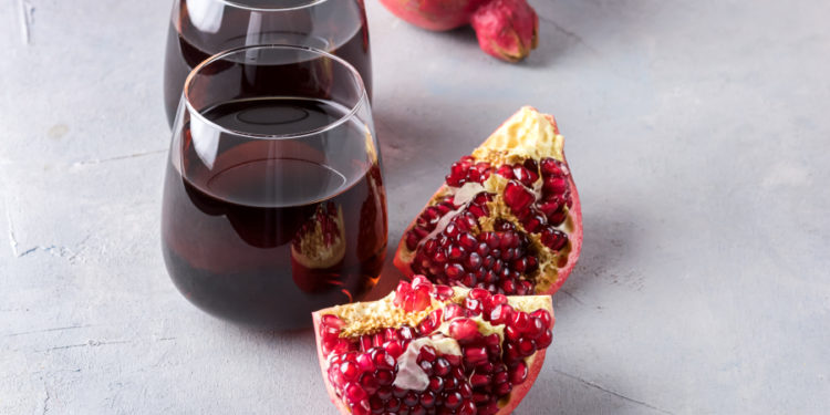 Granatapfel-Saftgläser