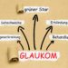 Skizze mit Stichworten zum Thema Glaukom.