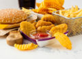 Hamburger und frittiertes Essen.
