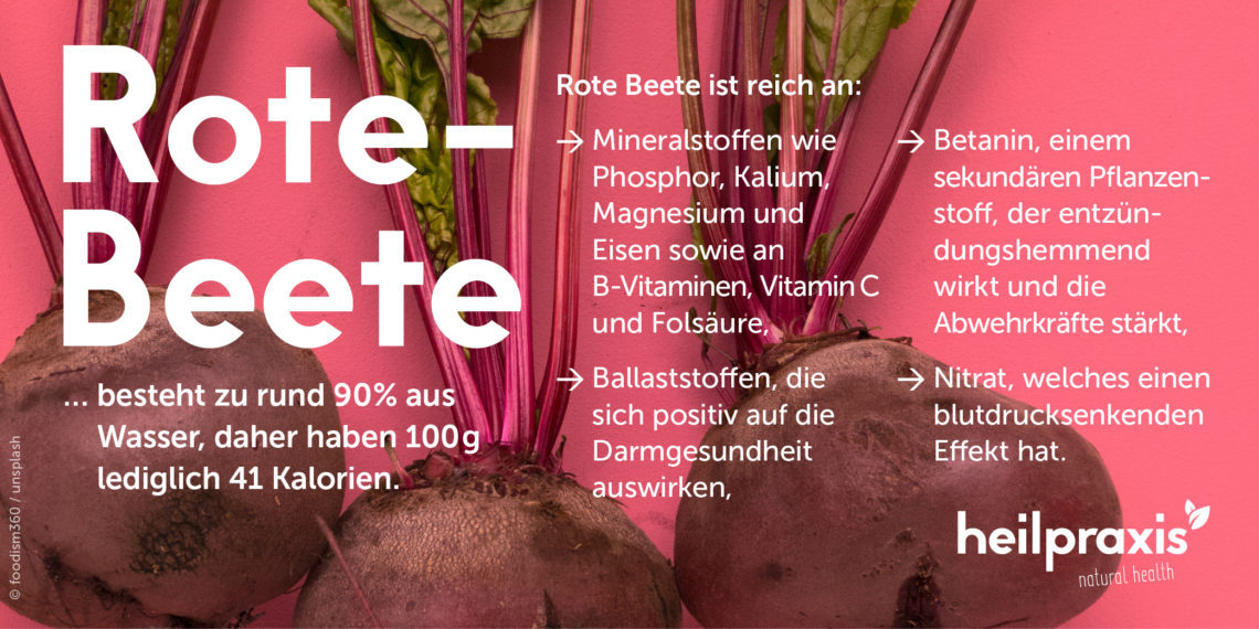 Rote Beete Inhaltsstoffe, Wirkung und leckere Rezepte Heilpraxis