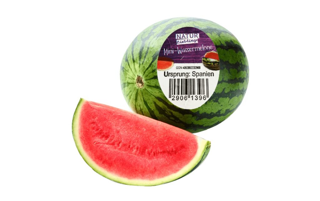 Die spanischen „Mini-Wassermelonen, Kl. 1“ mit der Identifikationsnummer GGN 4052852232968 werden zurückgerufen.