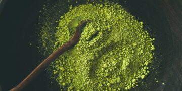 Matcha in Großaufnahme