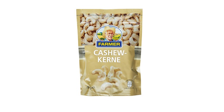 Großaufnahme Farmer-Cashewkerne