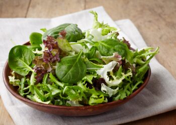 Eine Schüssel mit frischem Salat