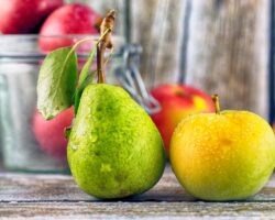 Apfel und Birne.