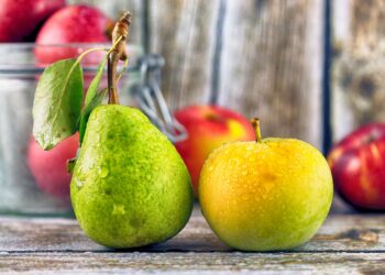 Apfel und Birne.