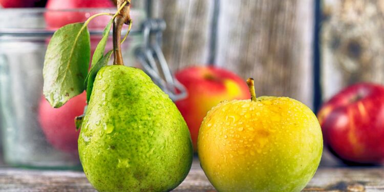 Apfel und Birne.