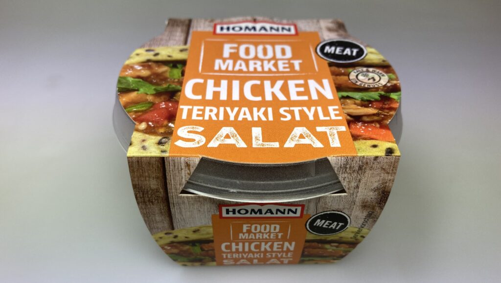 Ein Produktbild des Artikels "Chicken Teriyaki Style Salat" des Herstellers " HOMANN Feinkost GmbH"