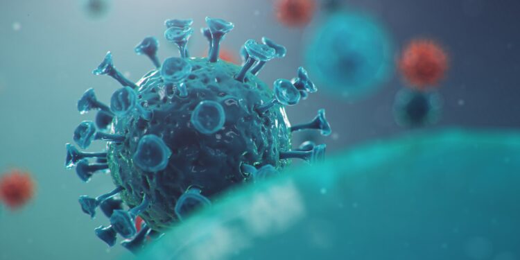 §D-Illustration des Coronavirus
