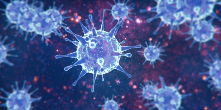 3D-Illustration des Coronavirus