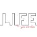 Schriftzug "Life" mit einem Punkt in der Mitte zwischen dem I und dem F