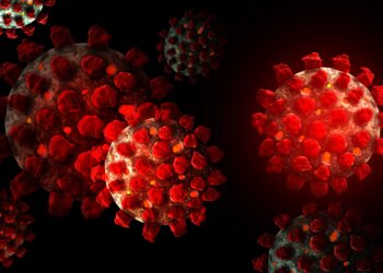 Grafik des Coronavirus.