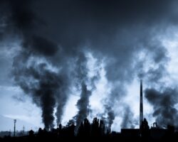 Luftverschmutzung durch Fabrik.