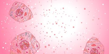 Simulierte Darstellung eines Zytokinsturms bei COVID-19.