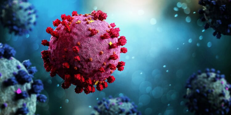 Illustrazione 3D del Coronavirus SARS-CoV-2