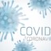 Bild von Virus mit Aufschrift COVID-19.