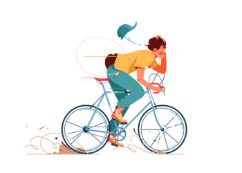 Grafik eines Radfahrers.