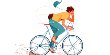 Grafik eines Radfahrers.