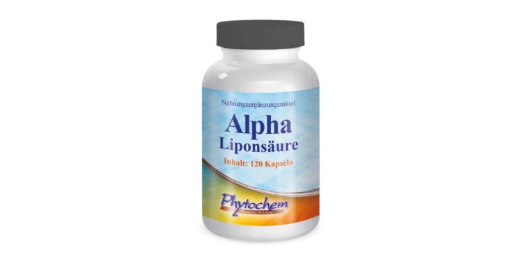 Produktabbildung: Alpha Liponsäure 120 Kapseln der Phytochem  Nutrion GmbH.