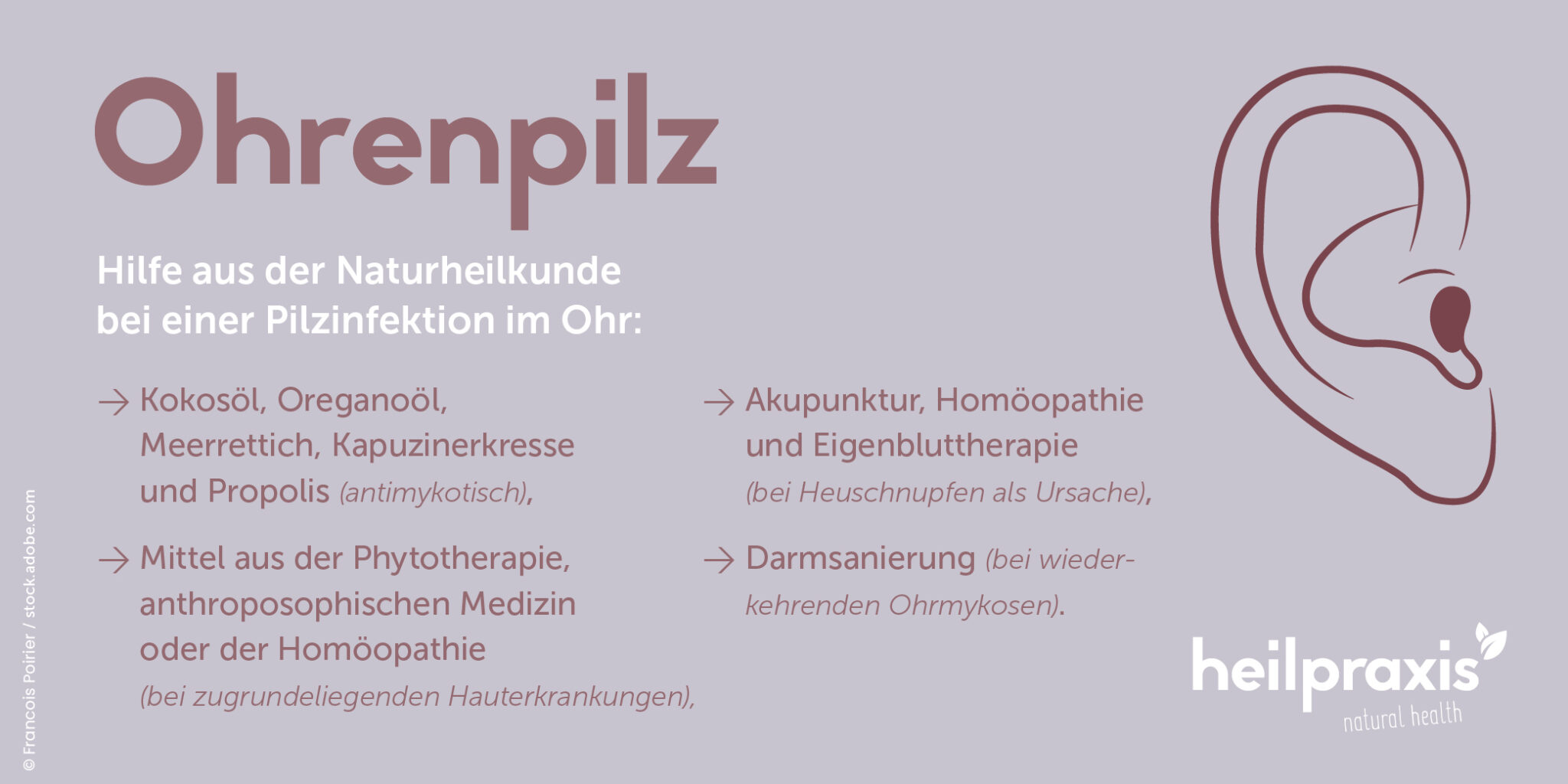 Ohrenpilz Pilzinfektion im Ohr Ursachen, Symptome und Behandlung Heilpraxis