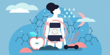 Grafische Illustration zum Thema Metabolismus.