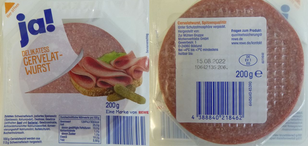 Abbildung „ja!“ Cervelatwurst