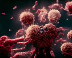 Grafische Darstellung von Krebszellen