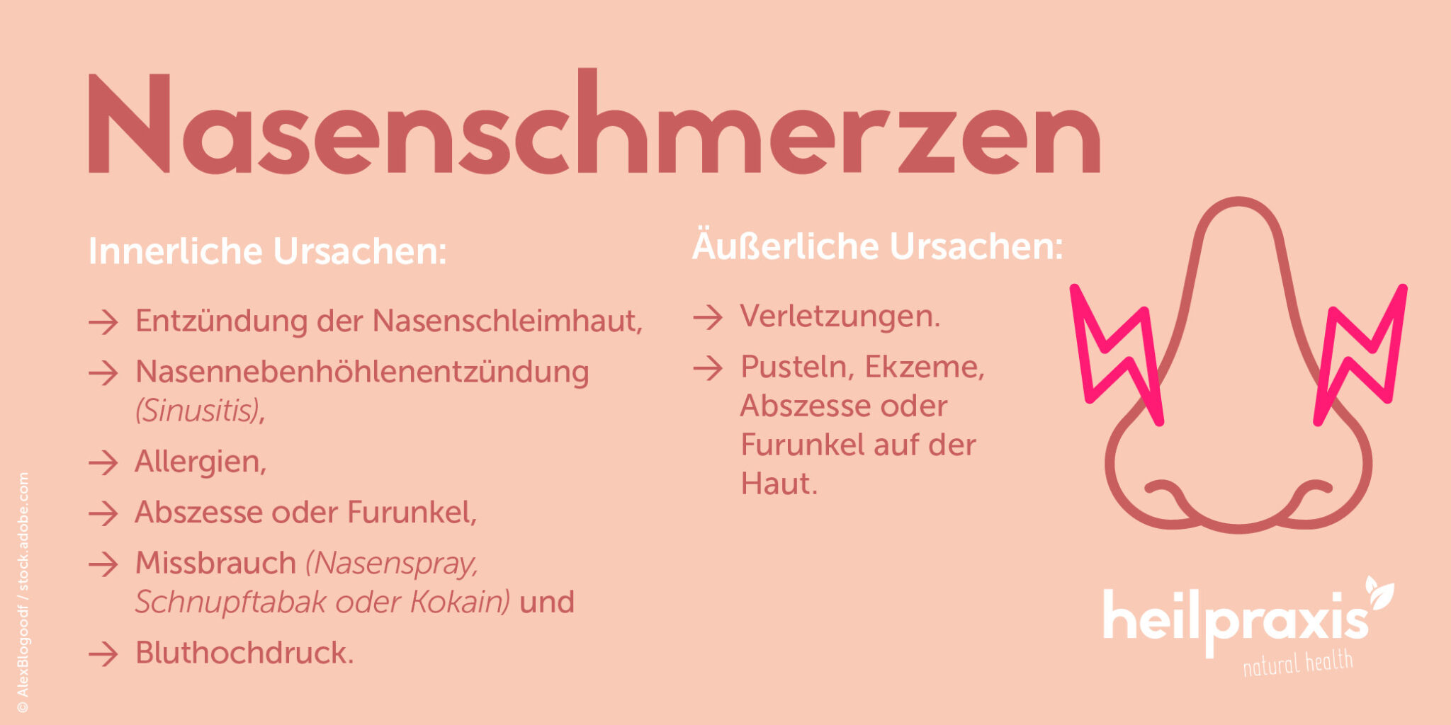 Nasenschmerzen Ursachen und Behandlung Heilpraxis