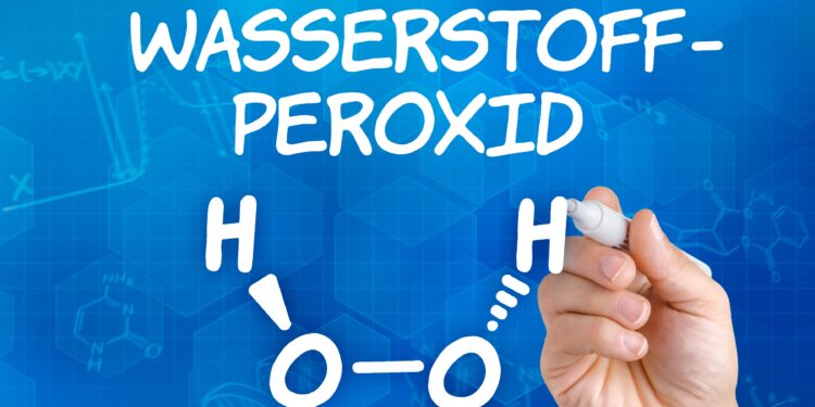 Chemische Strukturformel von Wasserstoffperoxid