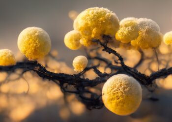 Grafische Darstellung des krankheitserregenden Pilzes Candida auris.