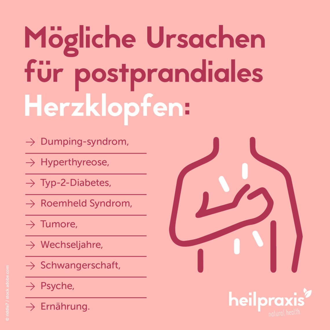 Herzklopfen nach dem Essen Ursachen und Behandlung Heilpraxis