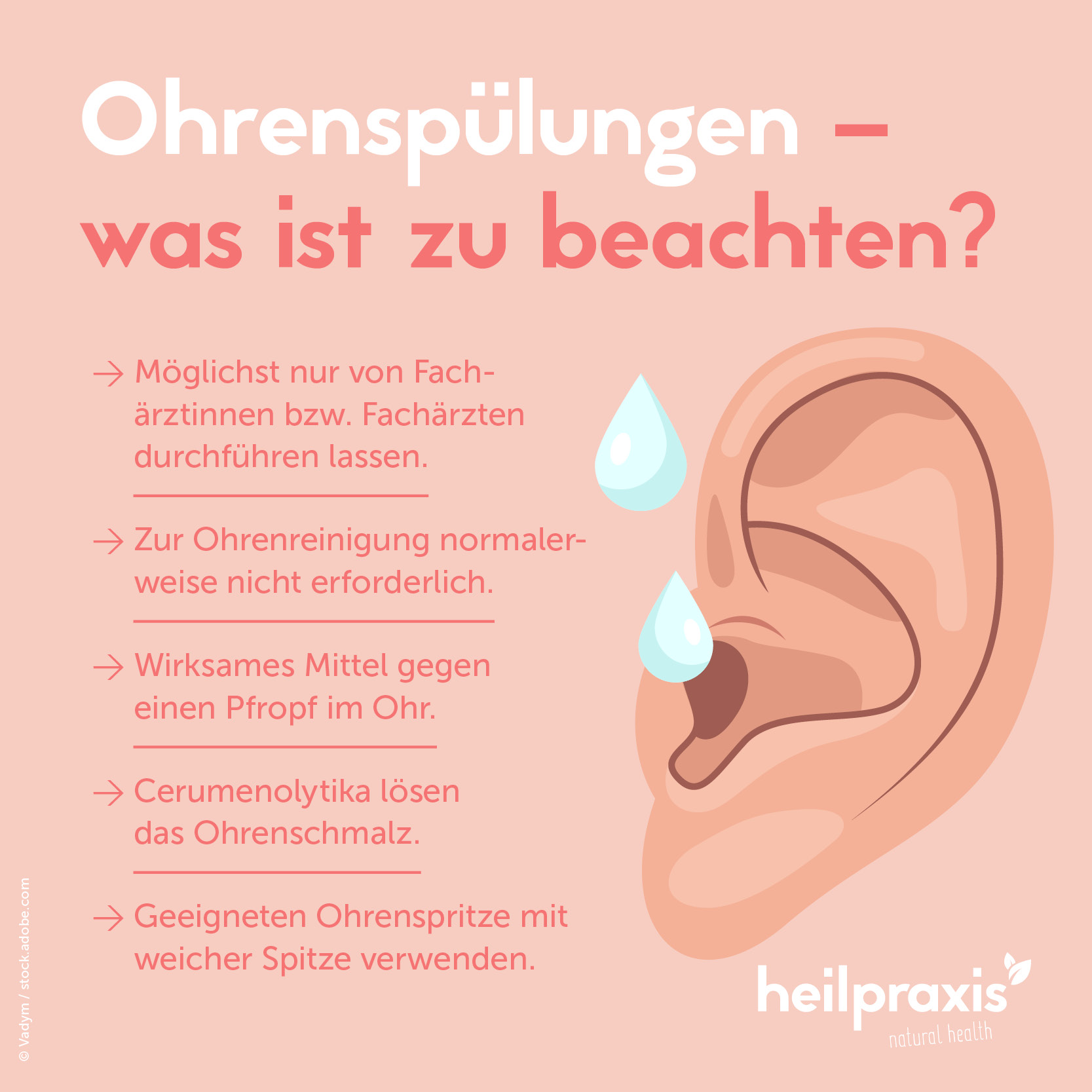 Ohrenspülung Durchführung und Risiken Heilpraxis