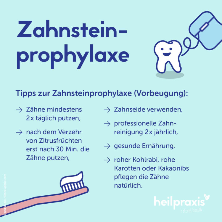 Übersicht mit Tipps zur Zahnsteinprophylaxe Vorbeugung von Zahnstein