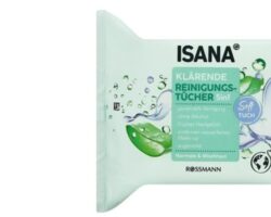 ISANA-Reinigungstücher vor weißem Hintergrund